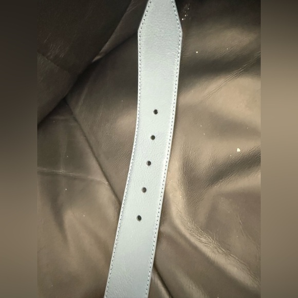 AUTHENTIC MICHAEL KORS LEATHER BELT BLUE W/MK CHARM LOGO BUCKLE SIZE small new - Picture 5 of 11